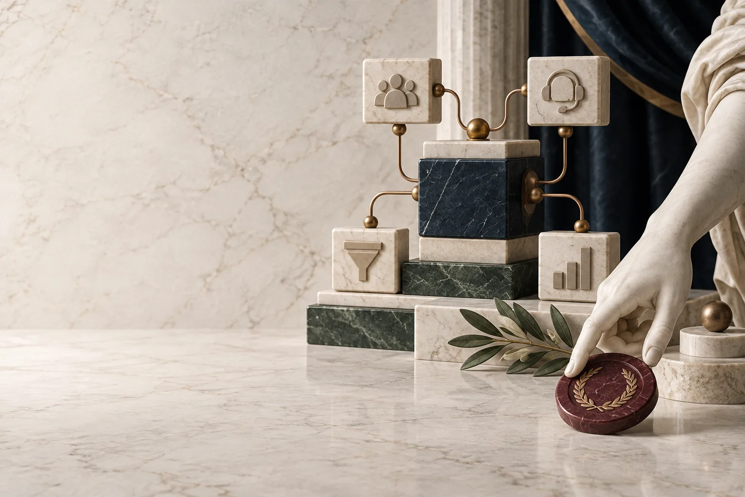 Marble software blocks linking lead intake, support and reporting through a human checkpoint