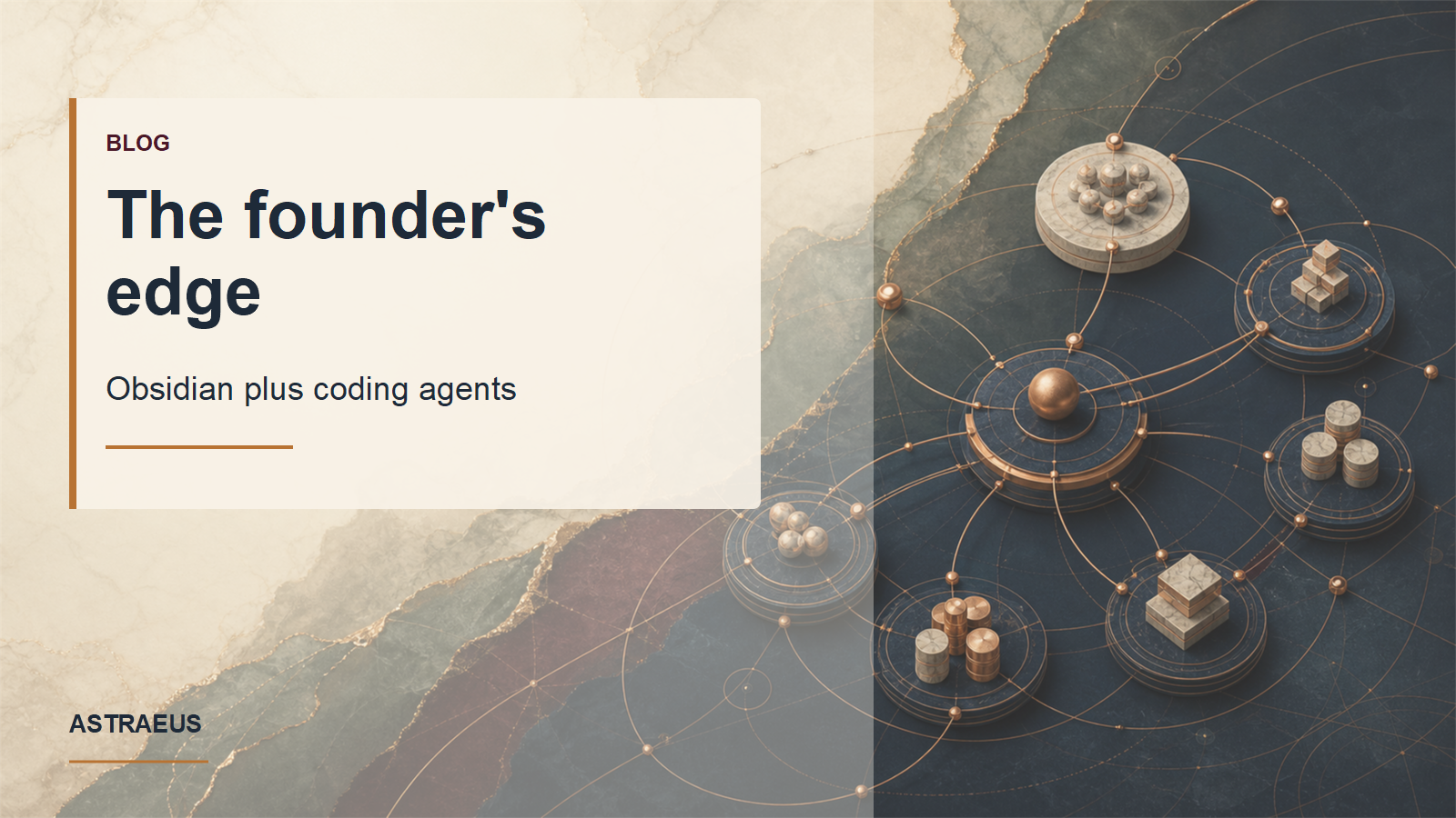 The founder's edge, Obsidian plus coding agents banner