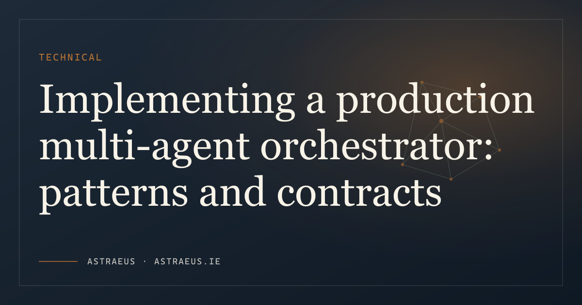 Implementing a production multi-agent orchestrator: patterns and contracts banner